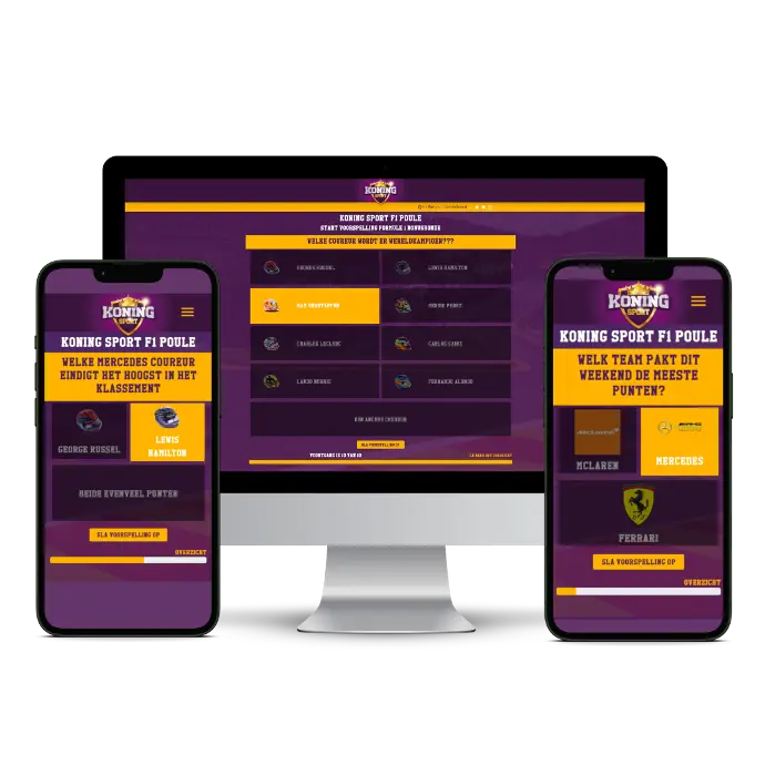 F1 Poule 2025 - Koning Pakket (10 deelnemers)